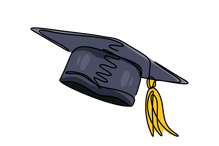 illustration of graduation cap with tassel
